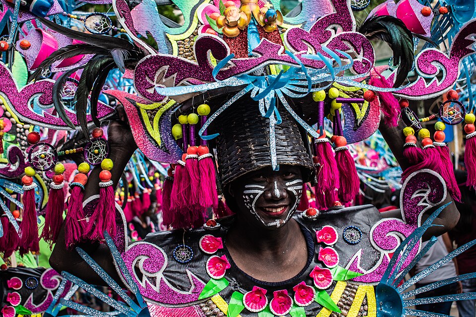 File:A Woman At The Kalibo Ati-Atihan Festival, Philippines.jpg