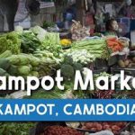 Kampot’s Central Market, downtown, is definitely the busiest place in town. Food, clothes, jewelry, fish, restaurants, household goods, pretty much everything you can buy in town is located in the market, and on the surrounding streets.