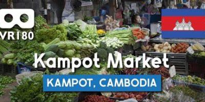 Kampot’s Central Market, downtown, is definitely the busiest place in town. Food, clothes, jewelry, fish, restaurants, household goods, pretty much everything you can buy in town is located in the market, and on the surrounding streets.